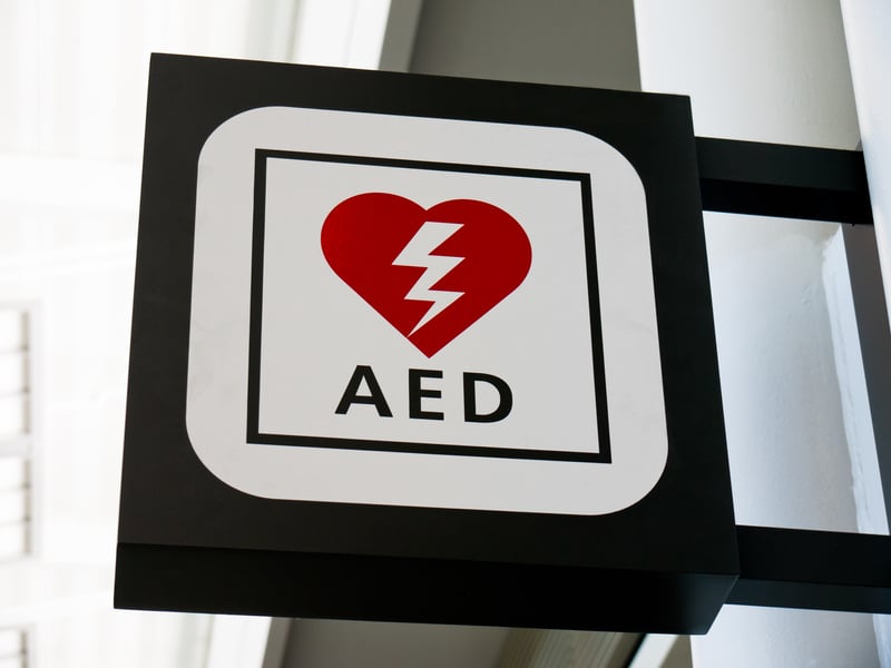 AED Automated External Defibrillator Sign